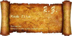 Raab Zita névjegykártya