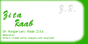 zita raab business card